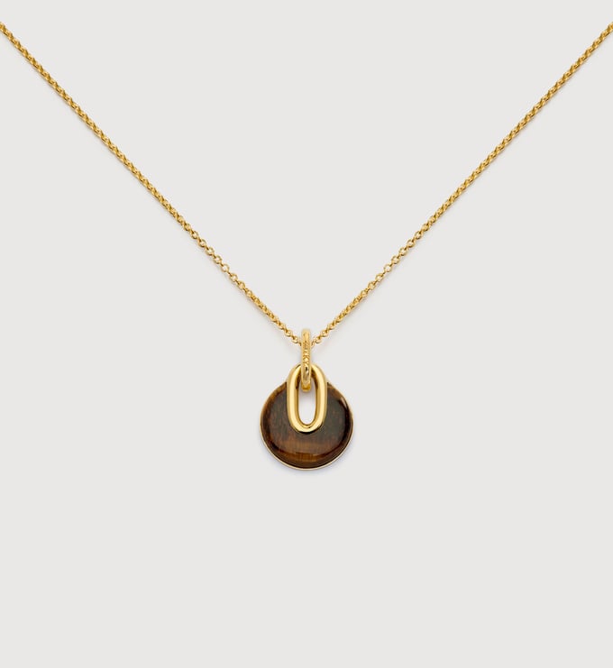 Kate Young Gemstone Pendant Chain Necklace - Monica Vinader