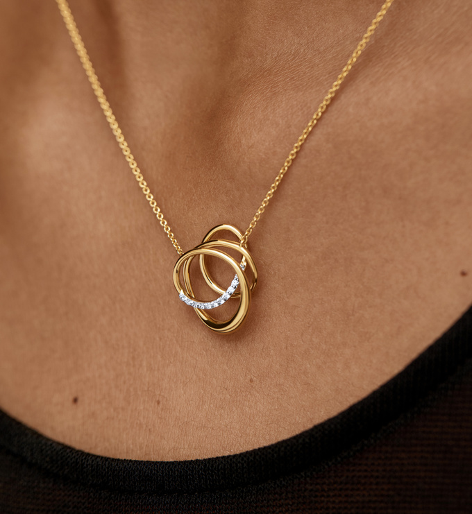 アクセサリー na.naaa様 Nura Wrap Pavé Diamond Necklace in 18k Gold Vermeil on Sterling