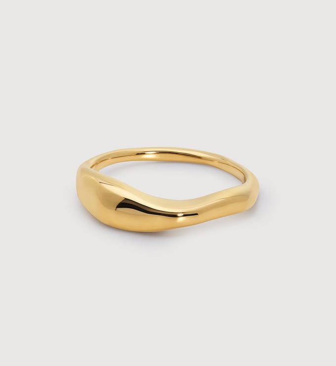 Gold Vermeil Antica Stacking Ring - Monica Vinader