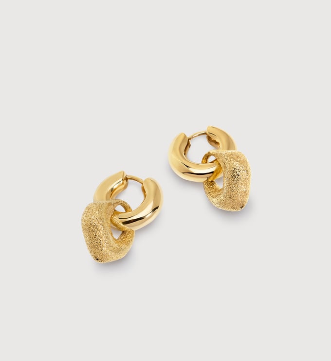 Antica Textured Pendant Huggie Set - Monica Vinader