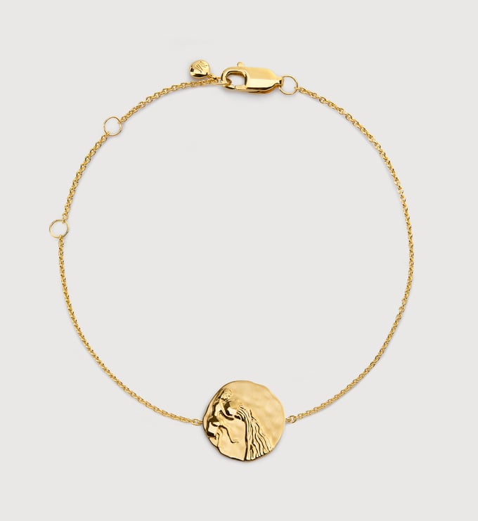 Gold Vermeil Aquarius Zodiac Chain Bracelet - Monica Vinader
