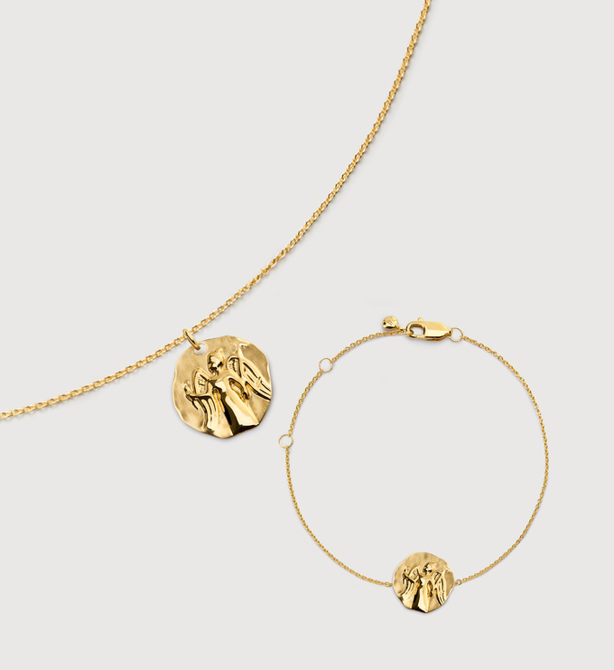 Virgo Zodiac Chain Necklace and Bracelet Set  - Monica Vinader