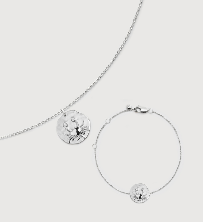 Cancer Zodiac Chain Necklace and Bracelet Set - Monica Vinader
