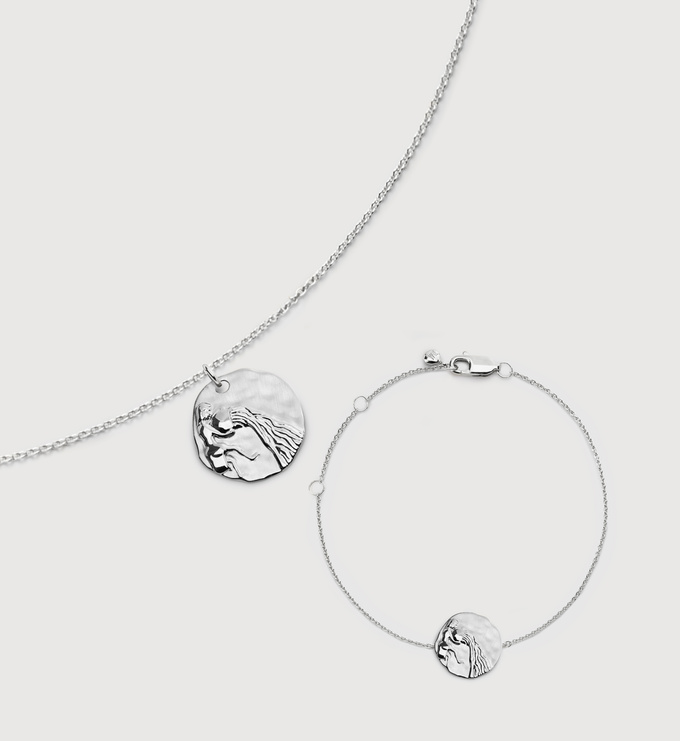 Aquarius Zodiac Chain Necklace and Bracelet Set - Monica Vinader