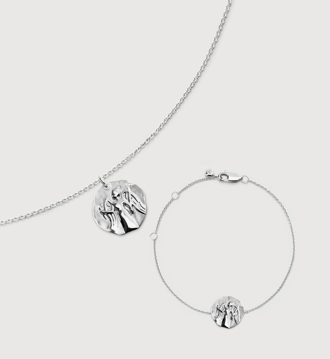 Virgo Zodiac Chain Necklace and Bracelet Set - Monica Vinader
