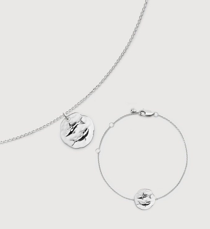 Pisces Zodiac Chain Necklace and Bracelet Set - Monica Vinader