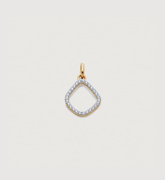 Gold Riva Kite Diamond Small Pendant - Lab Grown Diamond - Monica Vinader