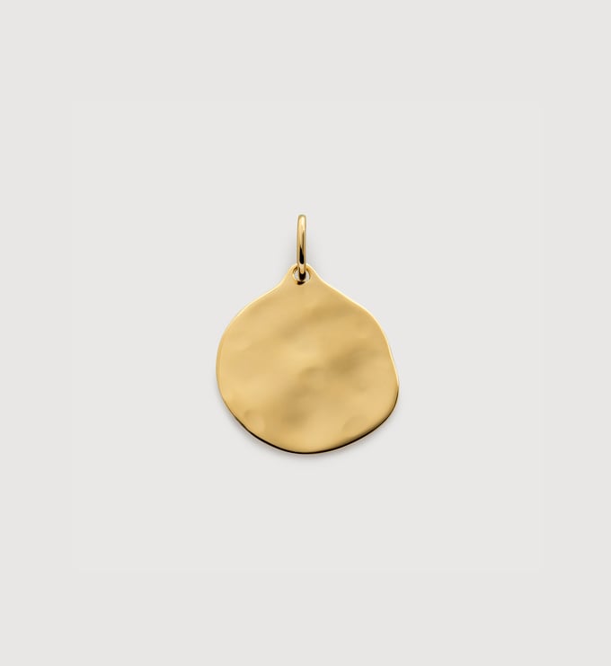 Gold Vermeil Siren Muse Round Pendant - Monica Vinader