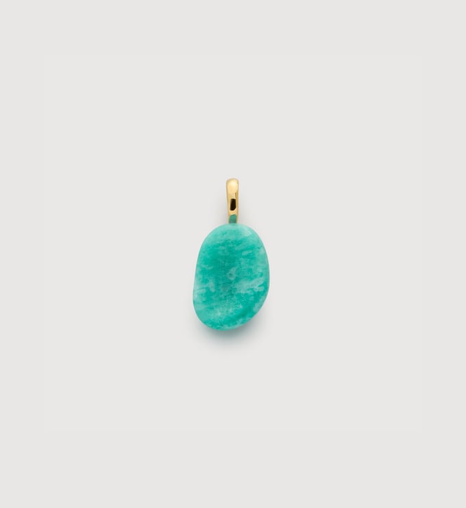 Gold Vermeil Aria Gemstone Pendant - Amazonite - Monica Vinader
