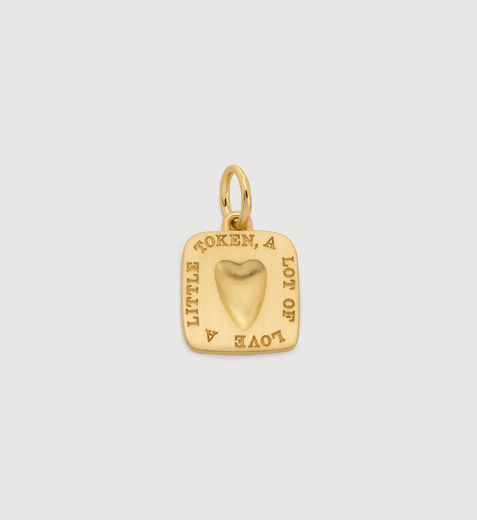 Love Token Pendant in 18k Gold Vermeil on Sterling Silver