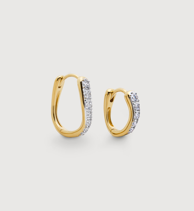 Riva Huggies and Small Hoop Set - Monica Vinader