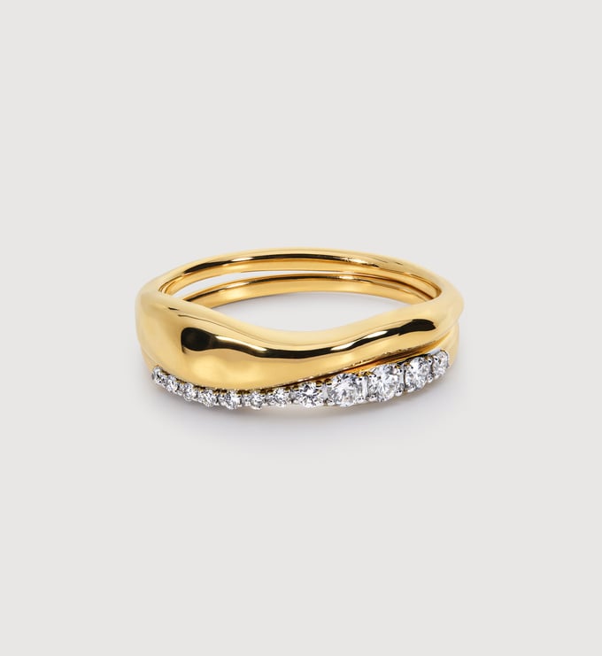 Riva and Antica Ring  Set - Monica Vinader