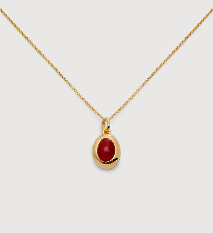 January Birthstone Locket Necklace - Monica Vinader