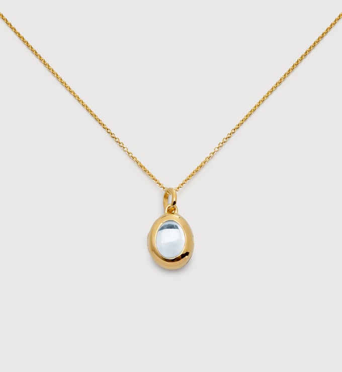 April Birthstone Locket Necklace - Monica Vinader