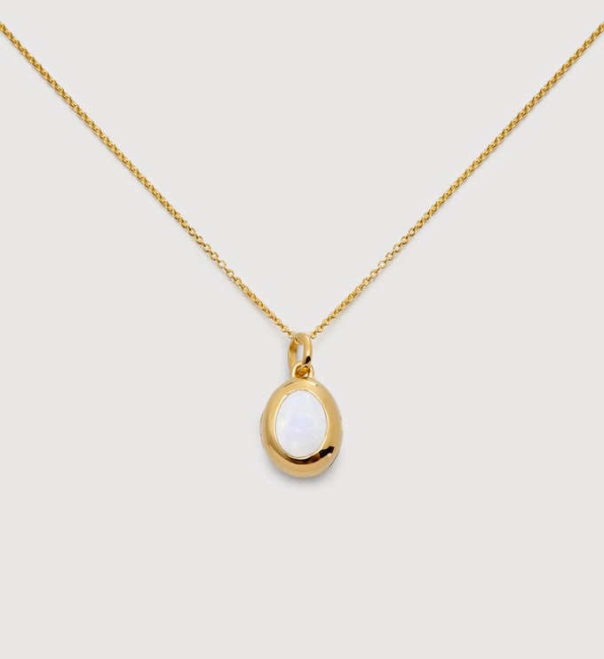 June Birthstone Locket Necklace - Monica Vinader