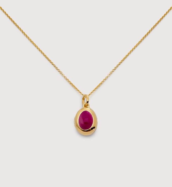 July Birthstone Locket Necklace - Monica Vinader