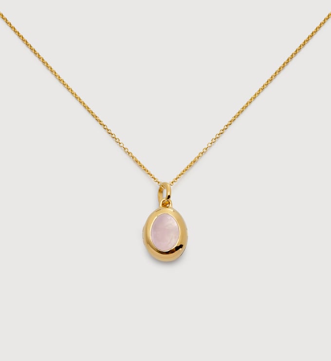 October Birthstone Locket Necklace - Monica Vinader