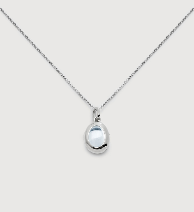 April Birthstone Locket Necklace - Monica Vinader