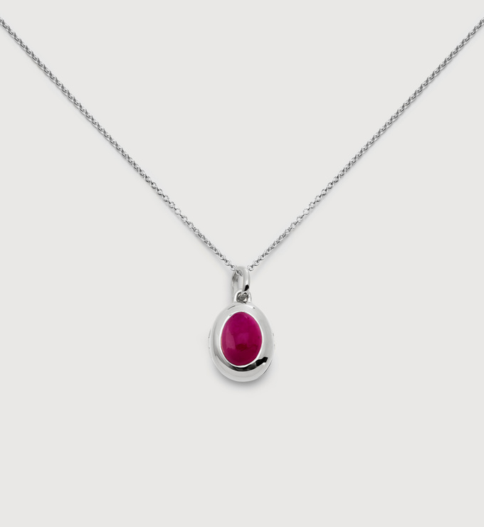 July Birthstone Locket Necklace - Monica Vinader