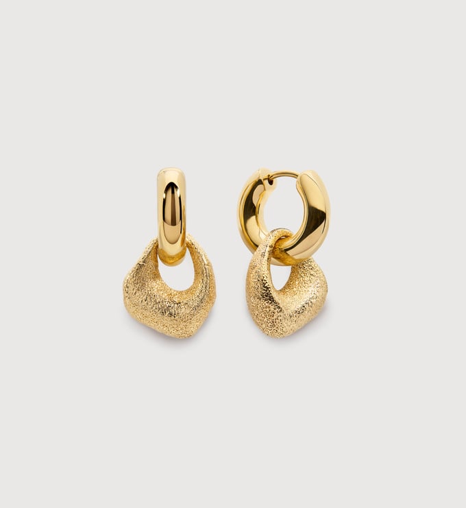 Antica Textured Pendant Huggie Set - Monica Vinader