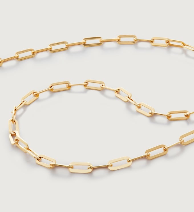 Gold Vermeil Bold Paperclip Chain Necklace 20' - Monica Vinader