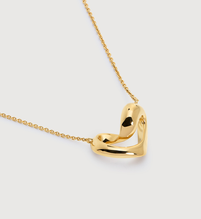 Gold Vermeil Infinity Heart Chain Necklace - Monica Vinader