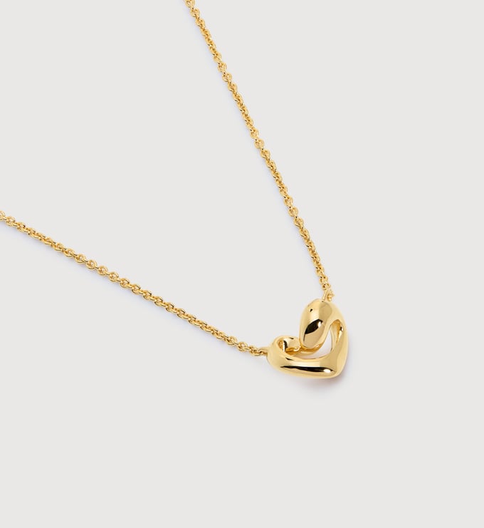 Gold Vermeil Infinity Heart Small Chain Necklace - Monica Vinader