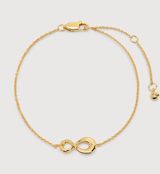 Gold Vermeil Infinity Chain Bracelet - Monica Vinader