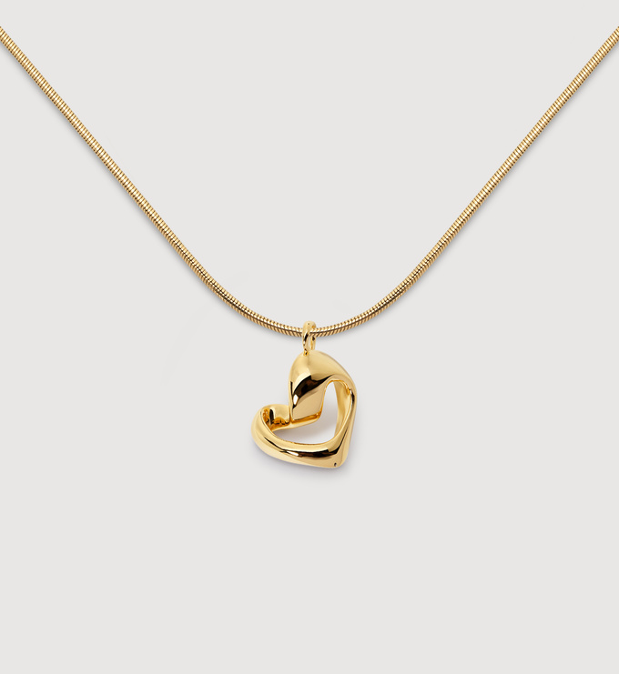 Infinity Heart Snake Chain Necklace - Monica Vinader