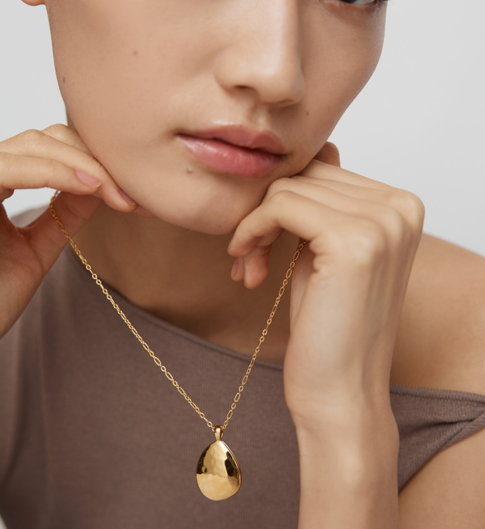 Deia Pebble Locket Chain Necklace - Monica Vinader