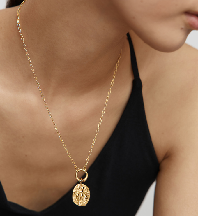 Sisterhood Coin Pendant Charm Necklace - Monica Vinader