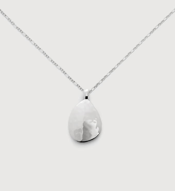 Sterling Silver Deia Pebble Locket Chain Necklace - Monica Vinader