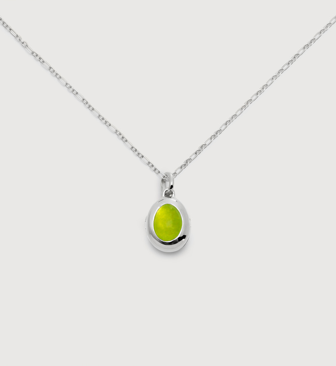 Sterling Silver August Birthstone Locket Chain Necklace - Monica Vinader