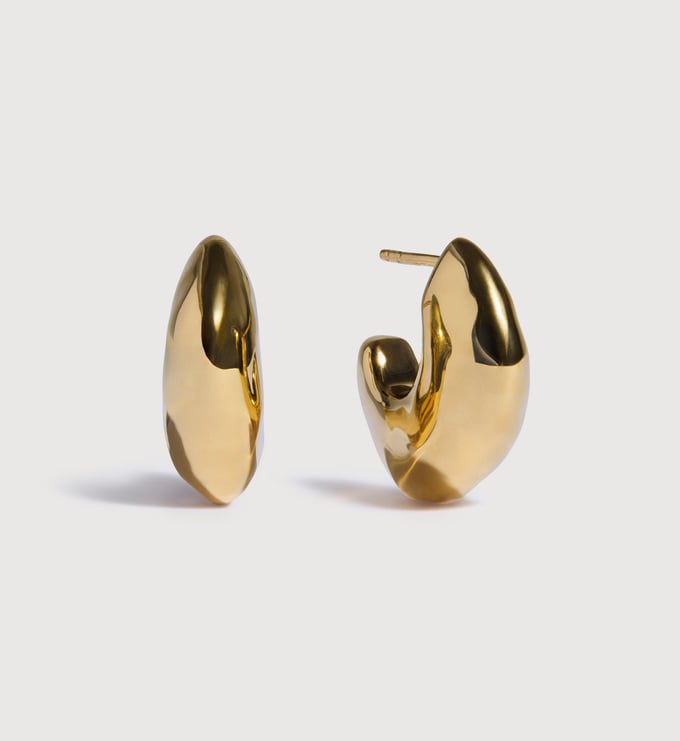 Gold Vermeil Odyssey Medium Hoop Earrings - Monica Vinader