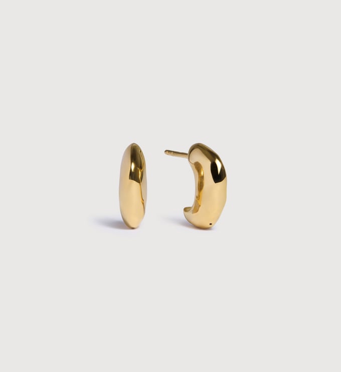 Gold Vermeil Odyssey Huggie Earrings - Monica Vinader