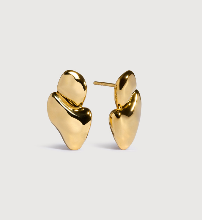 Gold Vermeil Odyssey Stud Earrings - Monica Vinader