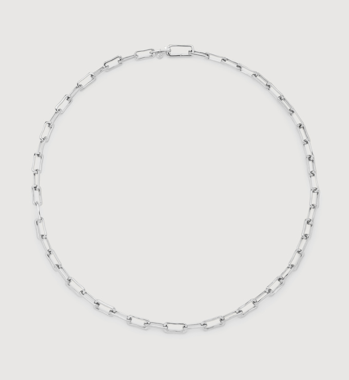 Sterling Silver Alta Mini Chain Necklace 22' - Monica Vinader