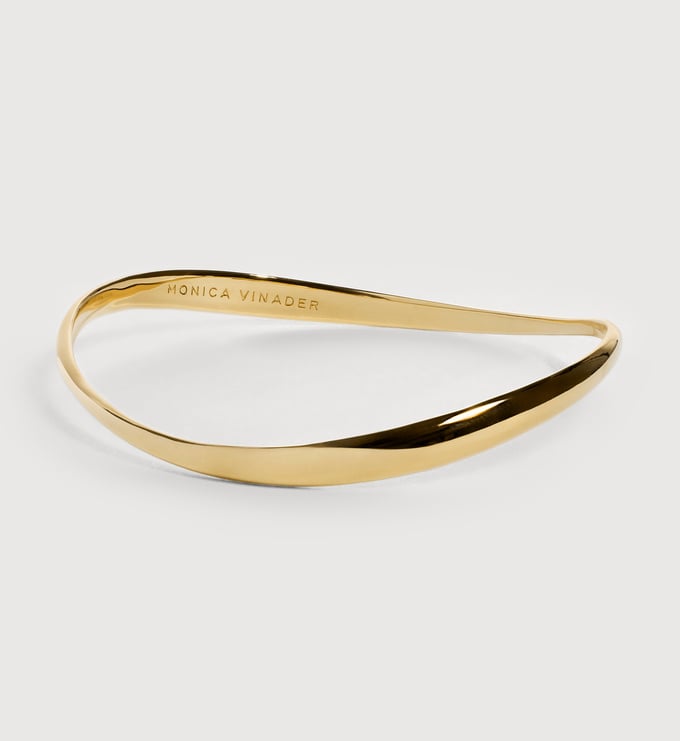 Gold Vermeil Swirl Bangle - Monica Vinader