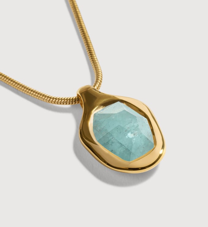 Odyssey Gemstone Necklace Adjustable 41-46cm/16-18' in 18k Gold
