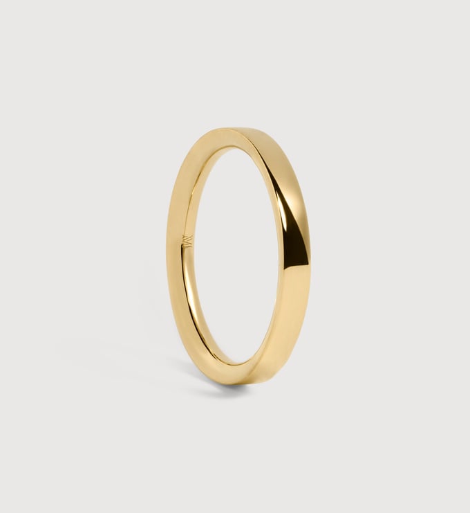 Gold Vermeil Essential Stacking Ring - Monica Vinader