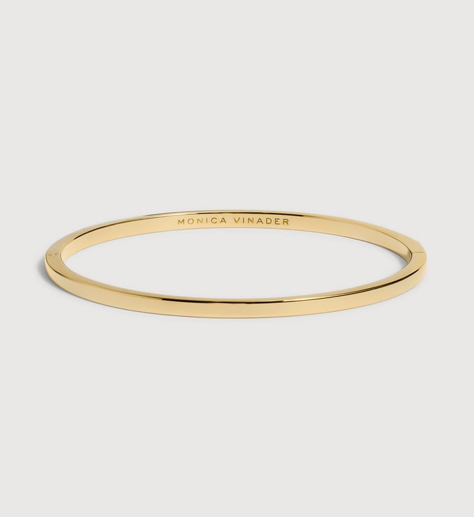 Gold Vermeil Essential Slim Bangle - Monica Vinader