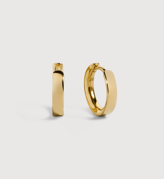 Gold Vermeil Essential Huggie Earrings - Monica Vinader