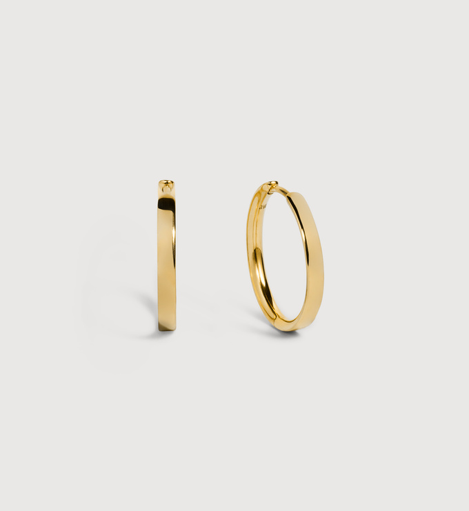 Gold Vermeil Essential Small Hoop Earrings - Monica Vinader