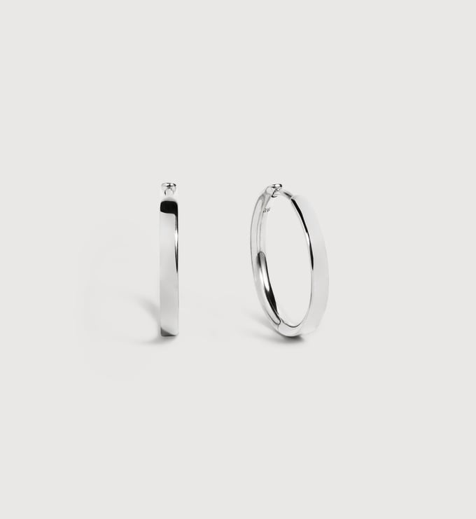 Sterling Silver Essential Small Hoop Earrings - Monica Vinader