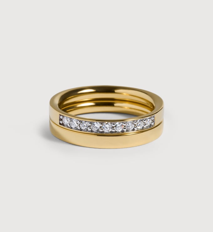 Essential Diamond Stacking Ring Set - Monica Vinader