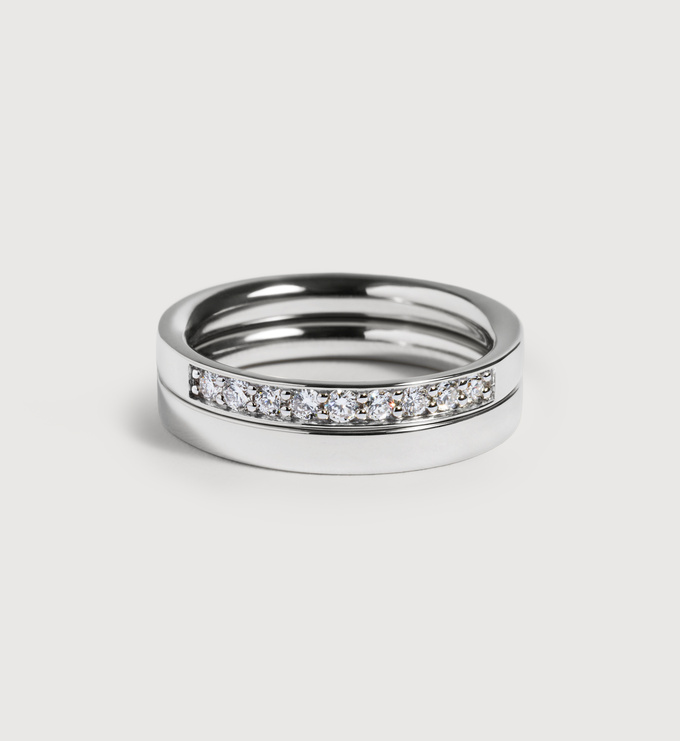 Essential Diamond Stacking Ring Set - Monica Vinader
