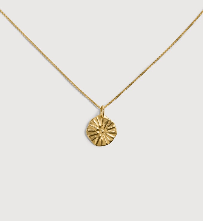 Gold Vermeil Sunburst Chain Necklace - Monica Vinader