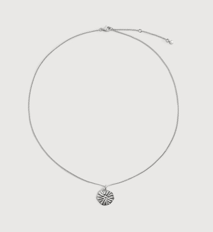 Sterling Silver Sunburst Chain Necklace - Monica Vinader