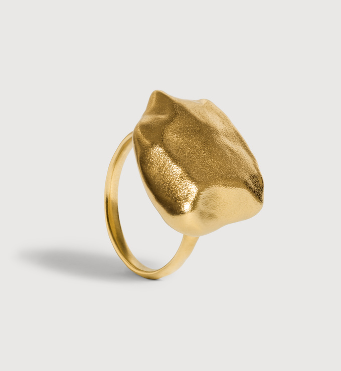 Gold Vermeil Fragments Bold Ring - Monica Vinader