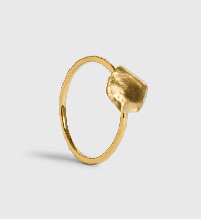 Gold Vermeil Fragments Stacking Ring - Monica Vinader